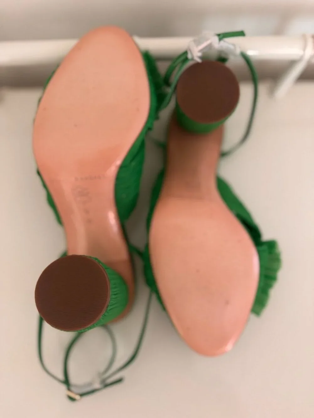 Loeffler Randall Camellia Green Pleated Bow Heel